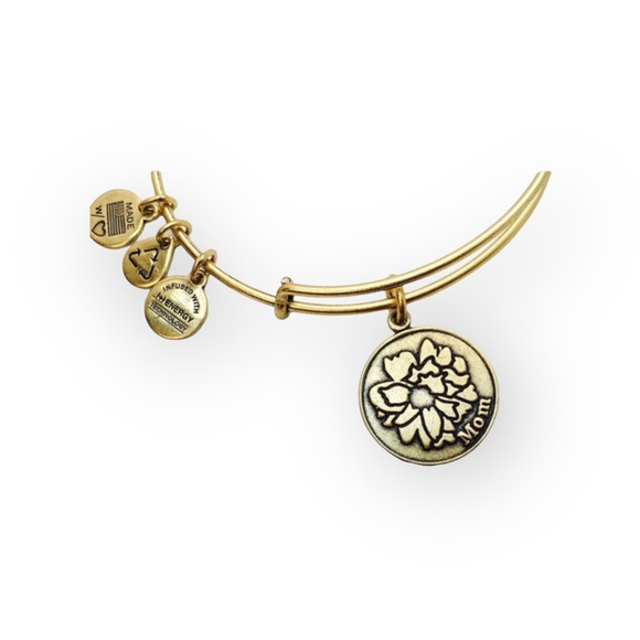 Alex and Ani ❤︎︎ Because I Love You Mom Expandable Bangle Bracelet ❤︎︎ Gold ❤︎︎ - Picture 2 of 16